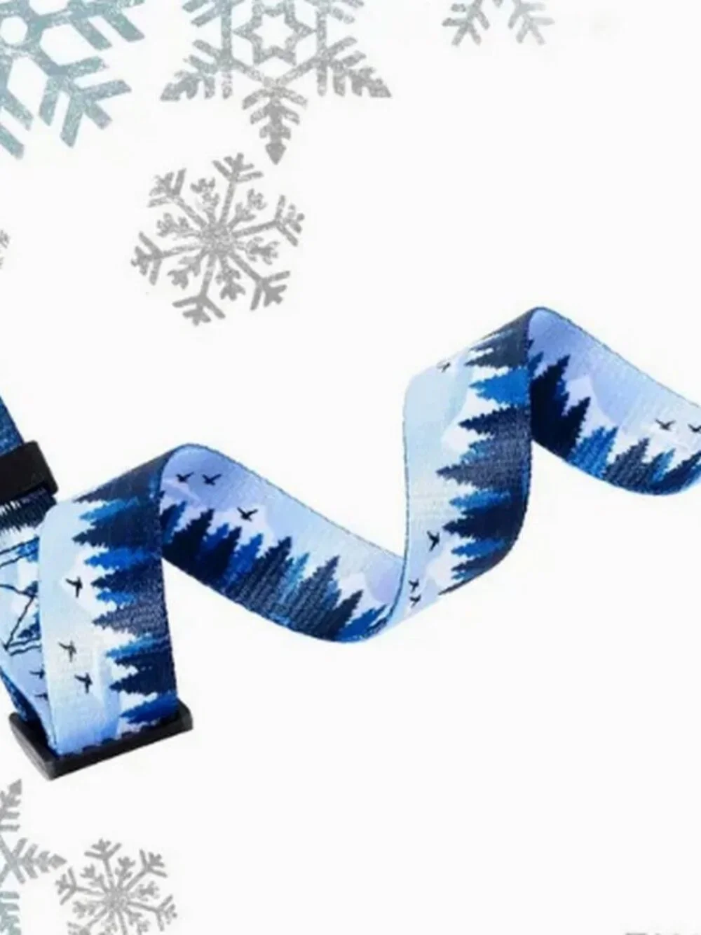 Serene Mountain Quick Release D Ring Dog Collar Large Blue on Blue Gift Packaged
